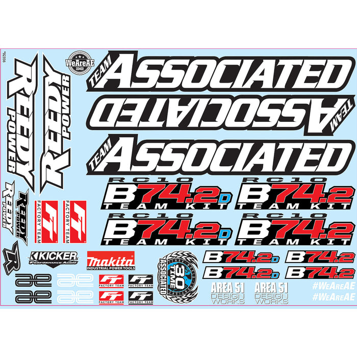 Decal Sheet for Team Associated RC10B74.2 1/10