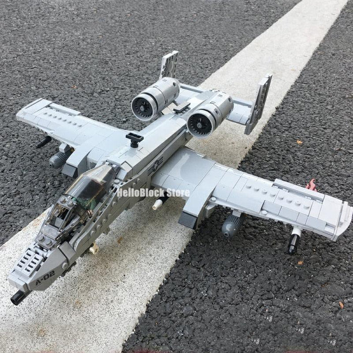 Thunderbolt II A10 Fighter Jet Plane Building Blocks 3D Model (961 stukken) - upgraderc
