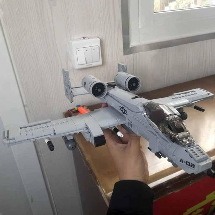 Thunderbolt II A10 Fighter Jet Plane Building Blocks 3D Model (961 stukken) - upgraderc