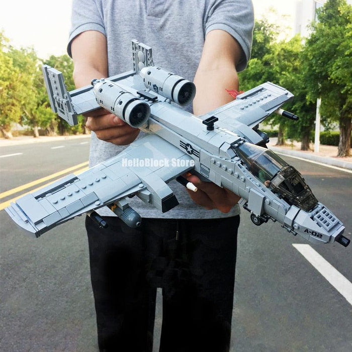 Thunderbolt II A10 Fighter Jet Plane Building Blocks 3D Model (961 stukken) - upgraderc