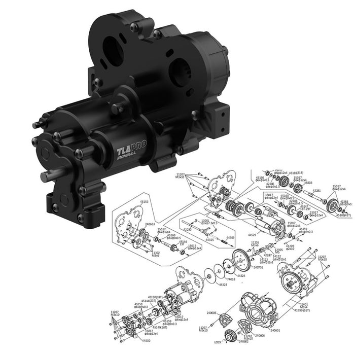 Cross RC Gearbox Upgrade Set for TL4 1/8