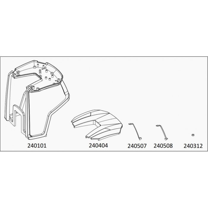 Cross RC Upper Cab for TL4 1/8 (White)