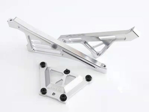 Top Chassis Plate Front/rear Chassis Support Brace Set for Losi 5ive-T (Metaal) Onderdeel GTBracing Silver 