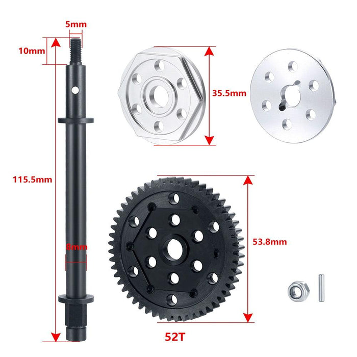 Transmission Gearbox Gear Set for Axial SCX6 1/6 (Metaal) - upgraderc