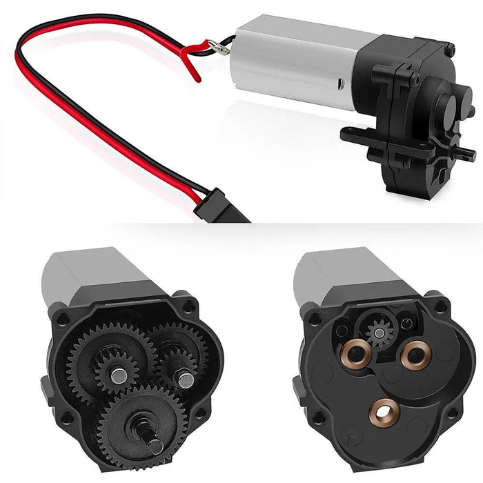 Transmission Gearbox w/ Brushed Motor for Traxxas TRX4M Bronco Defender 1/18 (Metaal) - upgraderc
