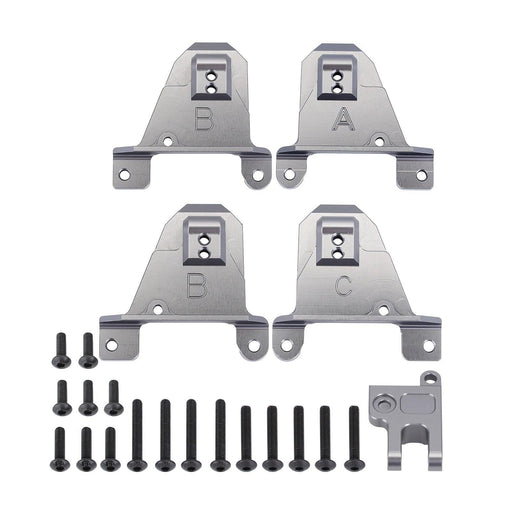 TRX4 Adjustable Shock tower mounts #8216 (Aluminium) Onderdeel Injora Grey 