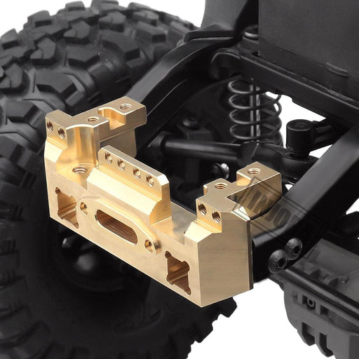 TRX4 Servo/Bumper mount with winch wheel (Aluminium/Messing) Onderdeel Injora 