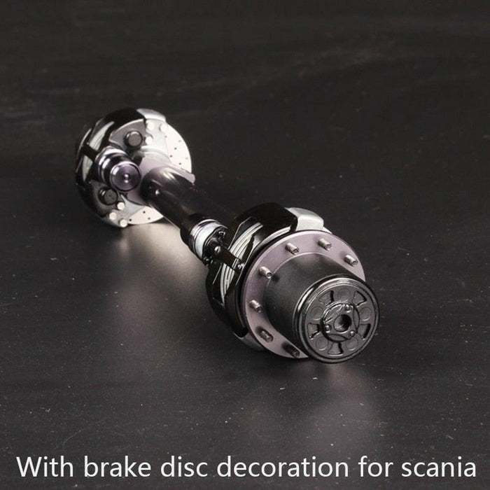 Unpowered Axle w/ Brake Disc for Tamiya Truck 1/14 (Metaal) Onderdeel RCATM for scania 