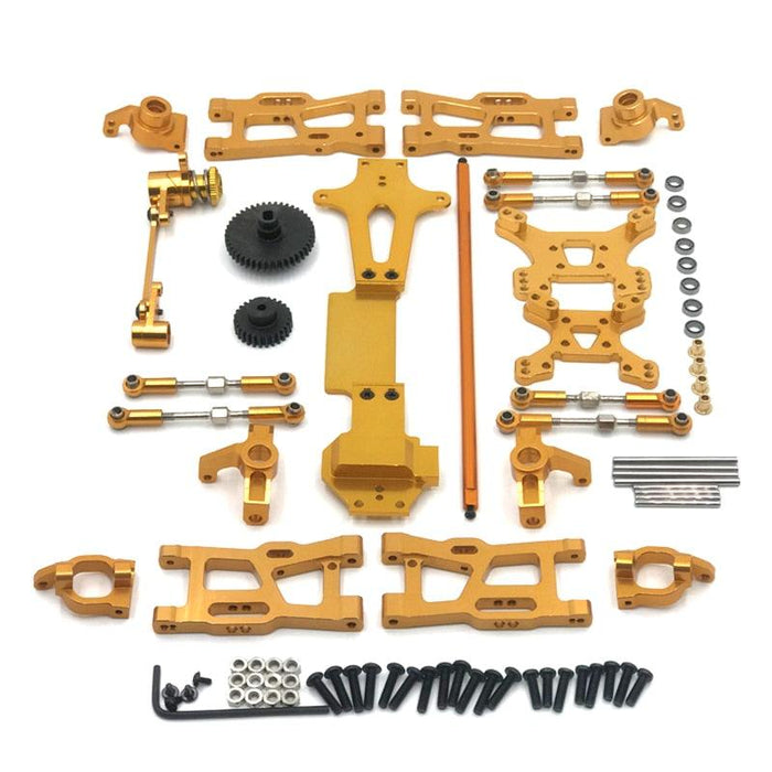 Upgrade Parts Kit for WLtoys 144001 (Metaal) Onderdeel upgraderc Gold 