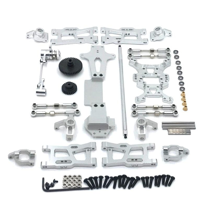 Upgrade Parts Kit for WLtoys 144001 (Metaal) Onderdeel upgraderc Silver 