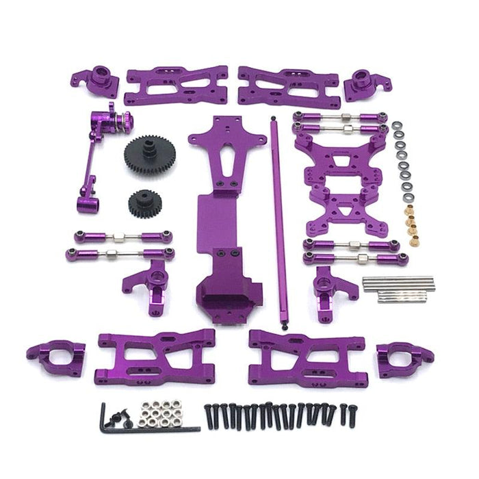 Upgrade Parts Kit for WLtoys 144001 (Metaal) Onderdeel upgraderc Purple 