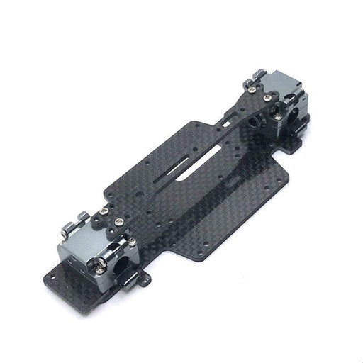 Upgraded Gearbox, Bottom Plate, Two-layer Board for WLtoys 1/28 (Metaal, Koolstofvezel) Onderdeel upgraderc Gray 