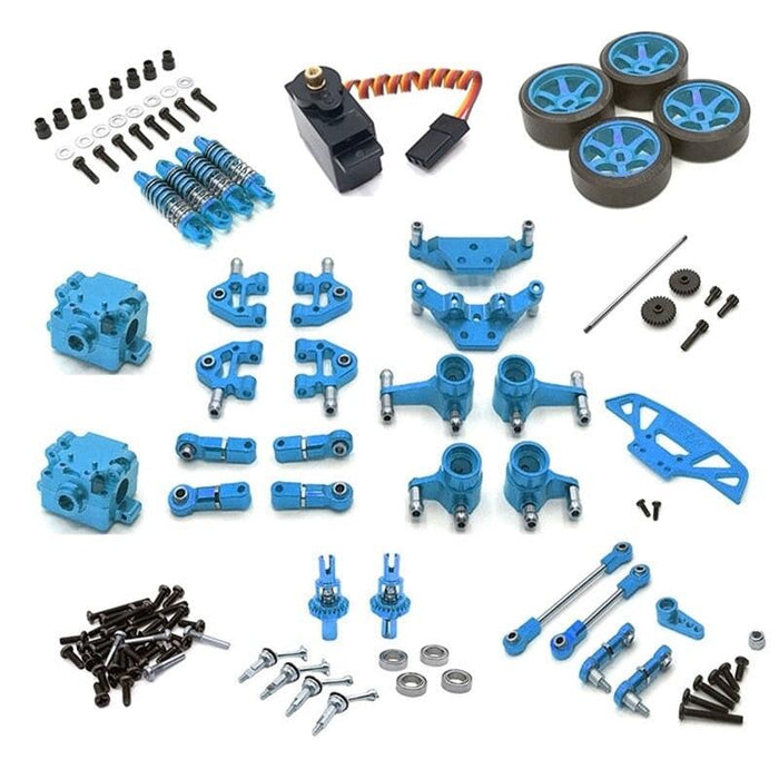 Upgrades Parts Kit for Wltoys 1/28 (Metaal) Onderdeel upgraderc Blue 