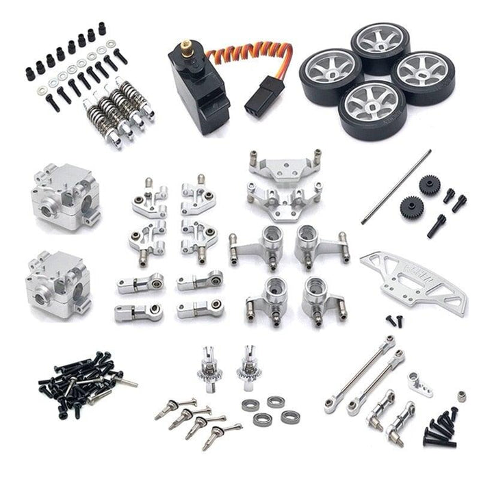 Upgrades Parts Kit for Wltoys 1/28 (Metaal) Onderdeel upgraderc Silver 