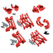 Upper and Lower Swing Arm Steering Group Set for Traxxas Maxx (Aluminium) Onderdeel Yfan RC 1 Set Red 
