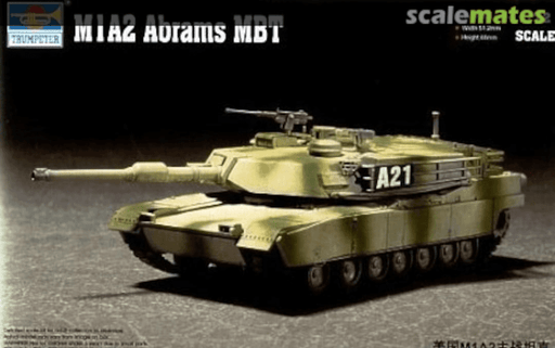USA M1A2 Abrams MBT Tank 1/72 Model (Plastic) Bouwset TRUMPETER 