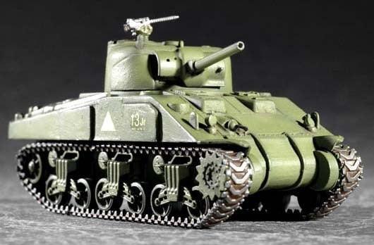 USA M4 Medium Tank 1/72 Model (Plastic) Bouwset TRUMPETER 