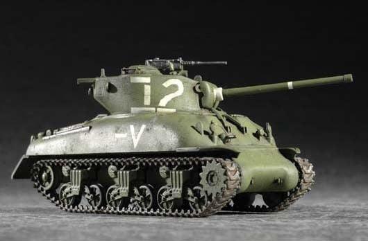 USA M4A1 76W Medium Tank 1/72 Model (Plastic) Bouwset TRUMPETER 