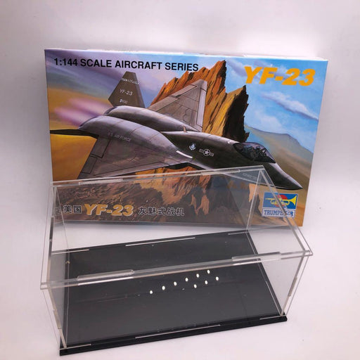 USA YF-23 Grey Magic 1/144 Aircraft Model (Plastic) Bouwset TRUMPETER add display box 