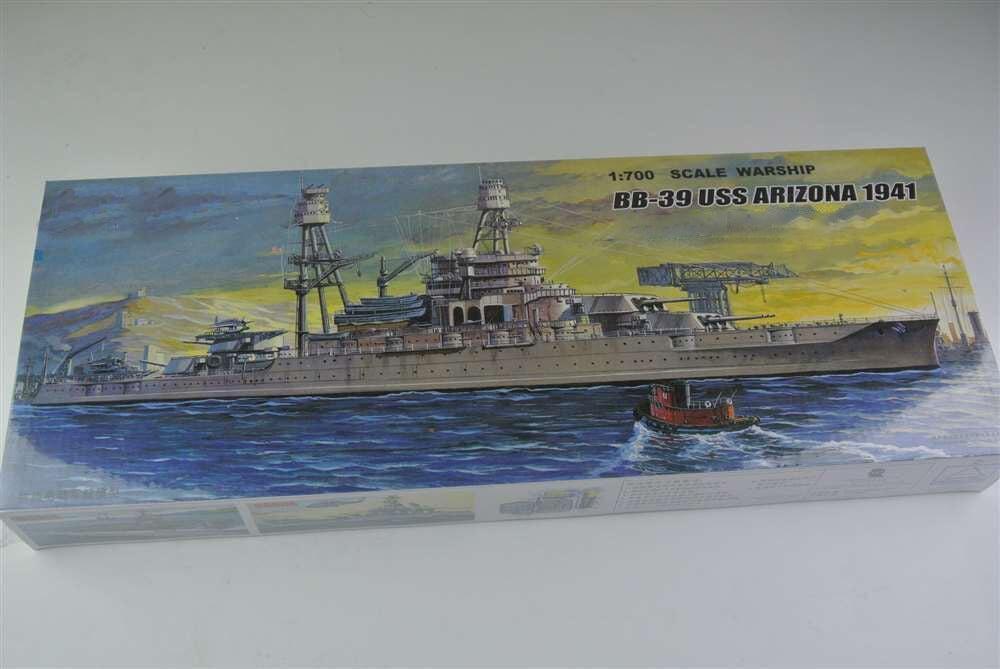 USS Arizona BB-39 1941 Battleship 1/700 Model (Plastic) Bouwset upgraderc
