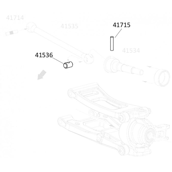 Cross RC Front CVD Universal Pin for UT4 1/7
