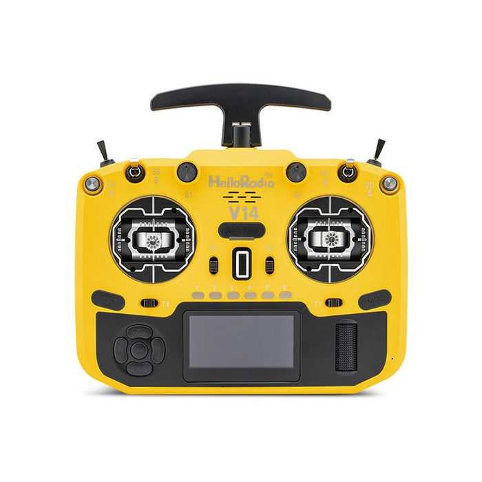 HelloRadioSky V14 MAX OLED 2,4GHz 4in1 LBT Radio (Multimode - M2) - Black/Jaune