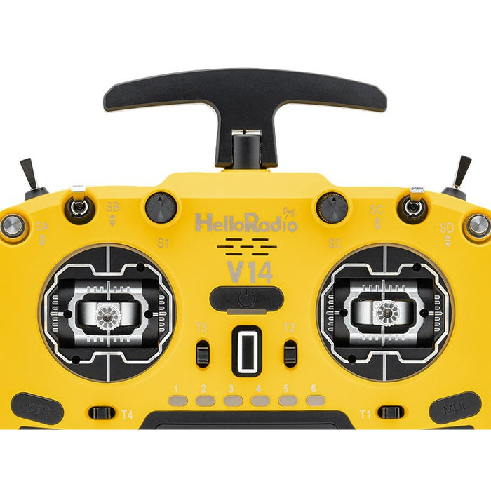HelloRadioSky V14 MAX OLED 2,4GHz 4in1 LBT Radio (Multimode - M2) - Black/Jaune