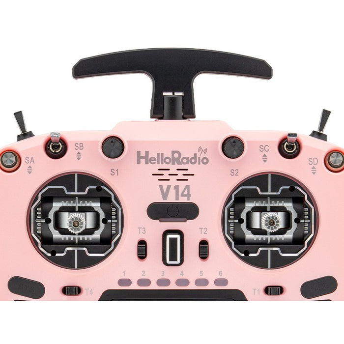 HelloRadioSky V14 MAX OLED 2,4GHz 4in1 LBT Radio (Multimode - M2) - Black/Pink