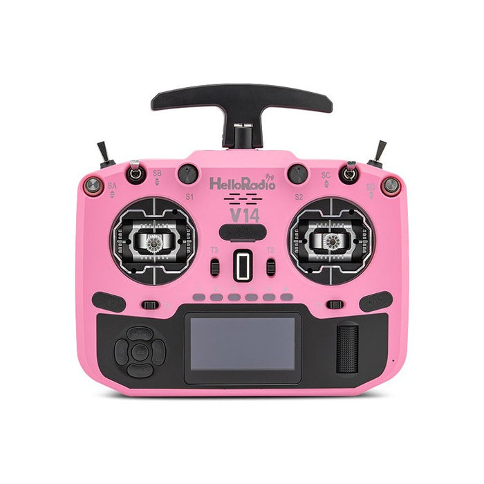 HelloRadioSky V14 MAX OLED 2,4GHz ELRS LBT Radio (Multimode - M2) - Black/Pink