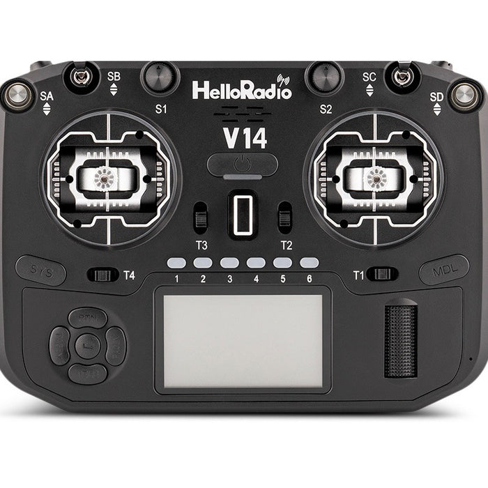 HelloRadioSky V14 MAX R9 OLED 2,4GHz 4in1 LBT Radio (Multimode - M2) - Black/Black