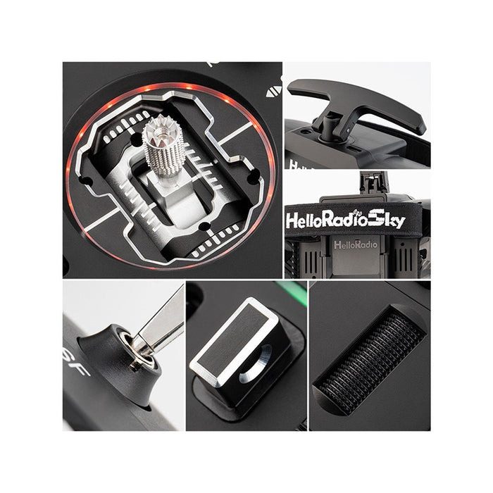 HelloRadioSky V14 MAX R9 OLED 2,4GHz 4in1 LBT Radio (Multimode - M2) - Black/Black