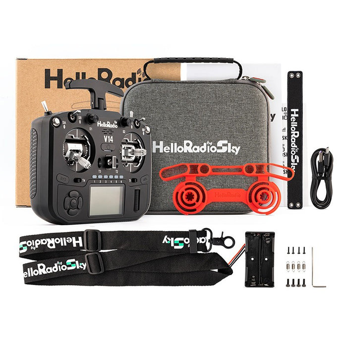 HelloRadioSky V14 MAX R9 OLED 2,4GHz 4in1 LBT Radio (Multimode - M2) - Black/Black