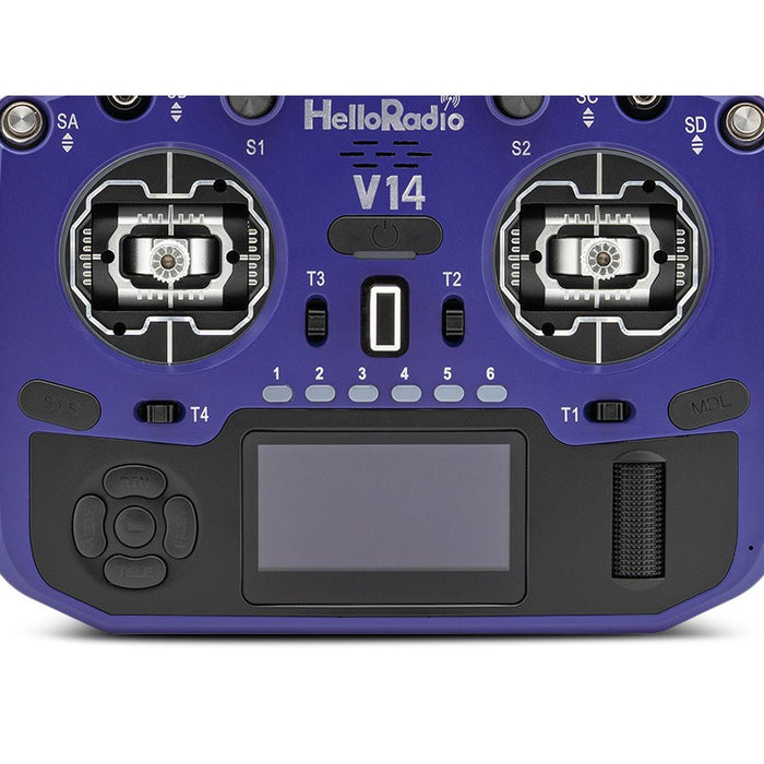 HelloRadioSky V14 MAX R9 OLED 2,4GHz 4in1 LBT Radio (Multimode - M2) - Black/Blue