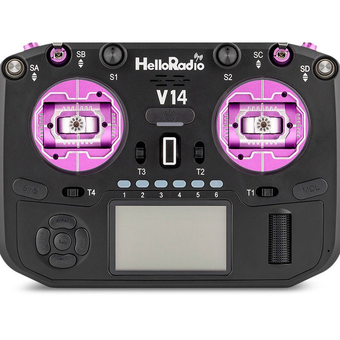 HelloRadioSky V14 MAX R9 OLED 2,4GHz 4in1 LBT Radio (Multimode - M2) - Black/Purple
