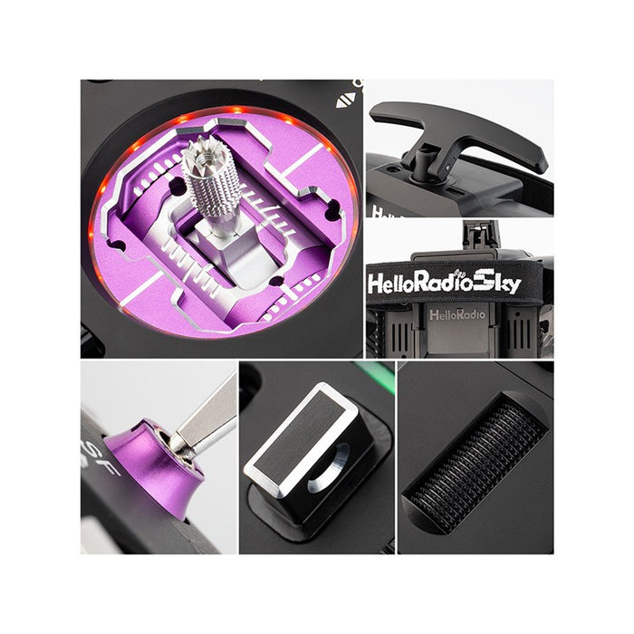 HelloRadioSky V14 MAX R9 OLED 2,4GHz 4in1 LBT Radio (Multimode - M2) - Black/Purple