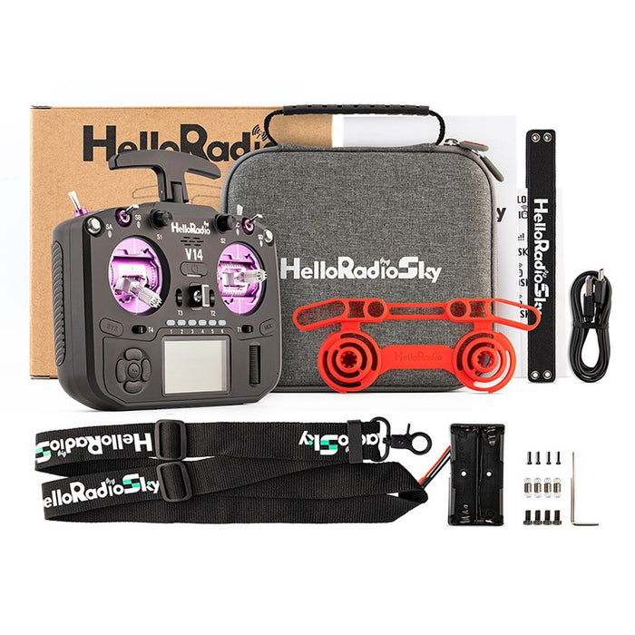 HelloRadioSky V14 MAX R9 OLED 2,4GHz 4in1 LBT Radio (Multimode - M2) - Black/Purple
