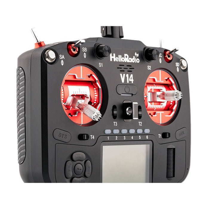 HelloRadioSky V14 MAX R9 OLED 2,4GHz 4in1 LBT Radio (Multimode - M2) - Black/Red