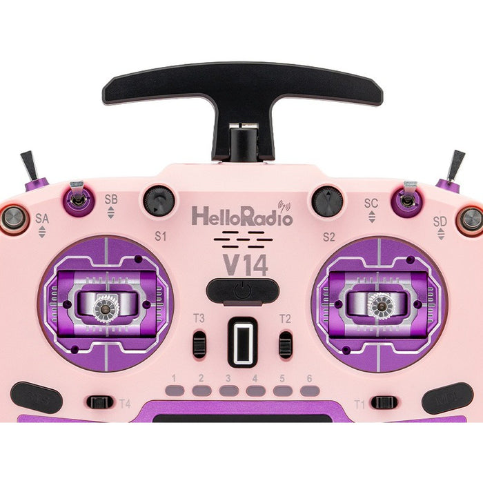 HelloRadioSky V14 MAX R9 OLED 2,4GHz ELRS LBT Radio (Multimode - M2) - Purple/Pink