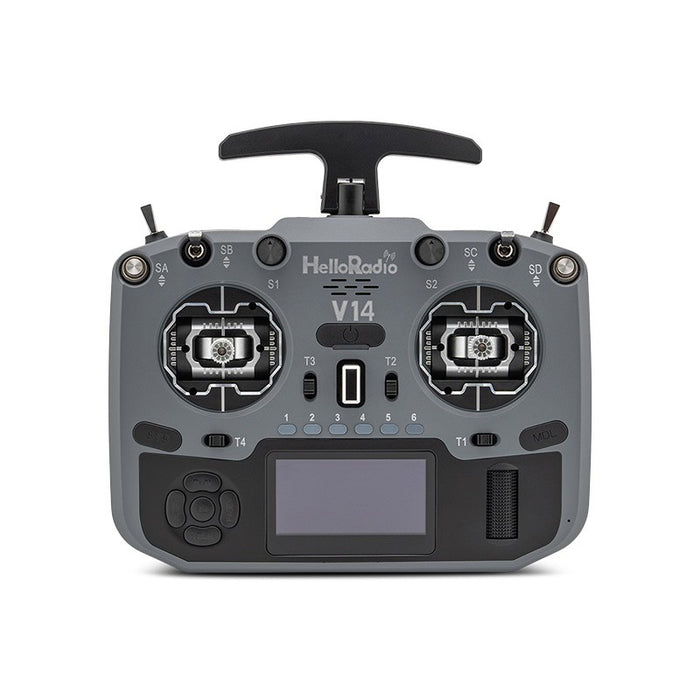 HelloRadioSky V14 MAX R9 OLED 2,4GHz ELRS LBT Radio (Multimode - M2) - Black/Grey