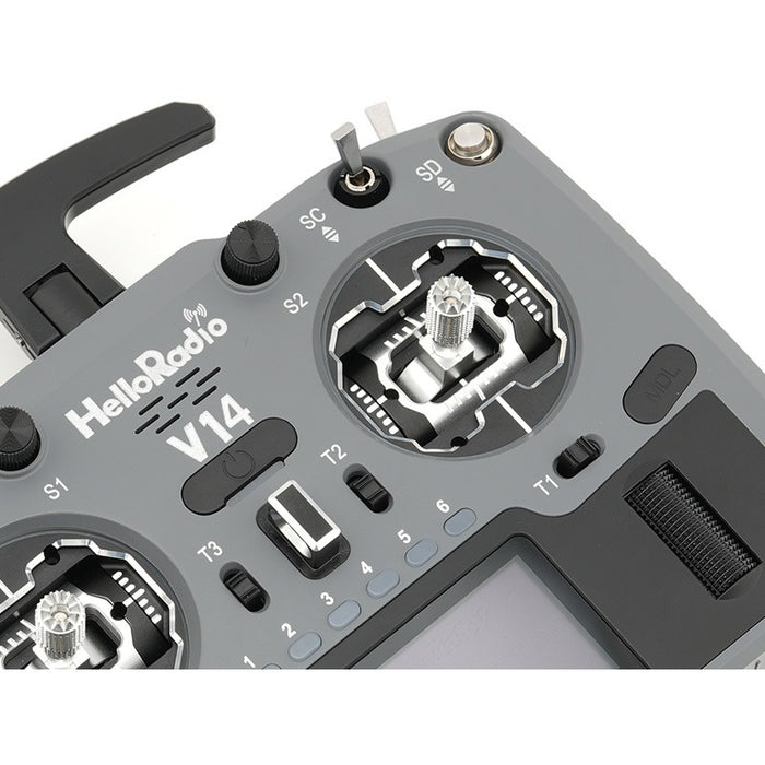 HelloRadioSky V14 MAX R9 OLED 2,4GHz ELRS LBT Radio (Multimode - M2) - Black/Grey
