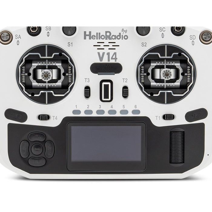 HelloRadioSky V14 MAX R9 OLED 2,4GHz ELRS LBT Radio (Multimode - M2) - Black/White