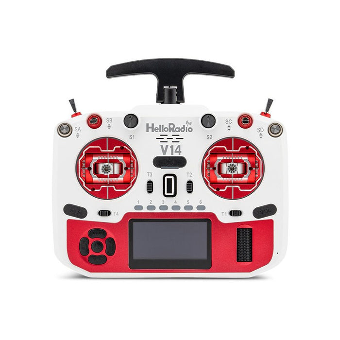 HelloRadioSky V14 MAX R9 OLED 2,4GHz ELRS LBT Radio (Multimode - M2) - Red/White