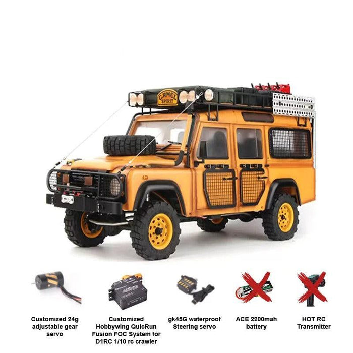 D1RC D110 Defender Camel Trophy 2-Gang-Metal-Chasis 1/10 PNP