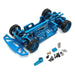 Wheelbase Adjustable Chassis Frame KIT for Wltoys, KYOSHO 1/28 (Metaal) Onderdeel upgraderc Blue 