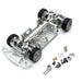 Wheelbase Adjustable Chassis Frame KIT for Wltoys, KYOSHO 1/28 (Metaal) Onderdeel upgraderc Silver 