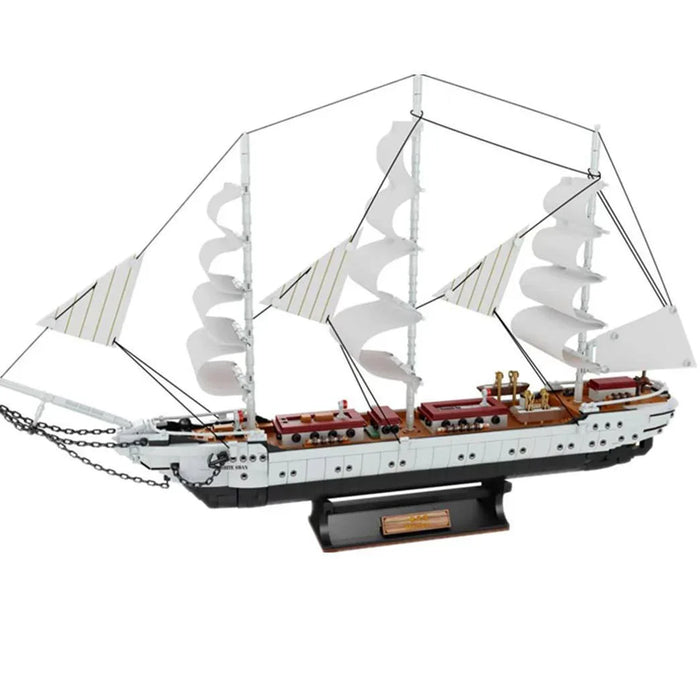 White Swan Sailboat Model Building Blocks (1672 stukken) - upgraderc