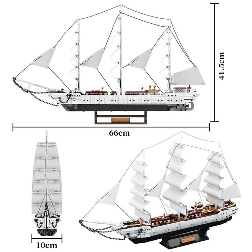 White Swan Sailboat Model Building Blocks (1672 stukken) - upgraderc