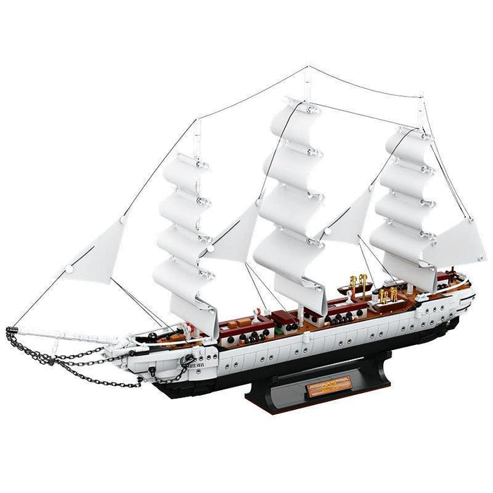 White Swan Sailboat Model Building Blocks (1672 stukken) - upgraderc