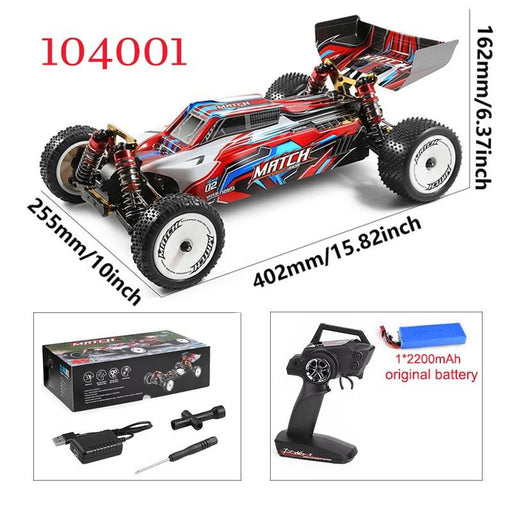 WLtoys 104001/104002 1/10 60km/h 4WD Buggy PNP - upgraderc