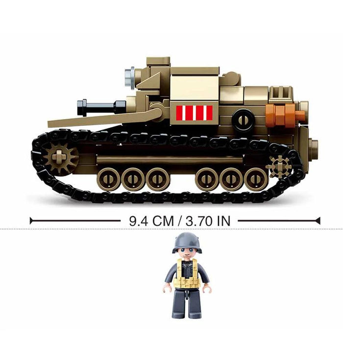 WW2 CV33 Light Tank Model Building Blocks (183 Stukken) - upgraderc